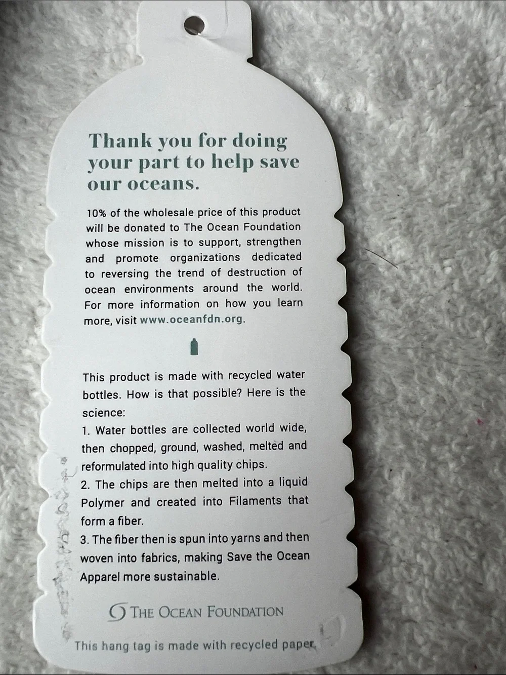 Save the ocean new tag